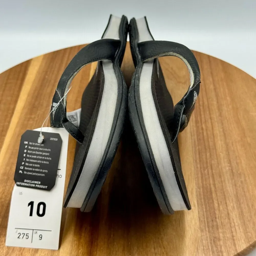ADIDAS Super Cloud Men's Size 10 Black Flip Flop Sandals Supercloud Plus NWT!
